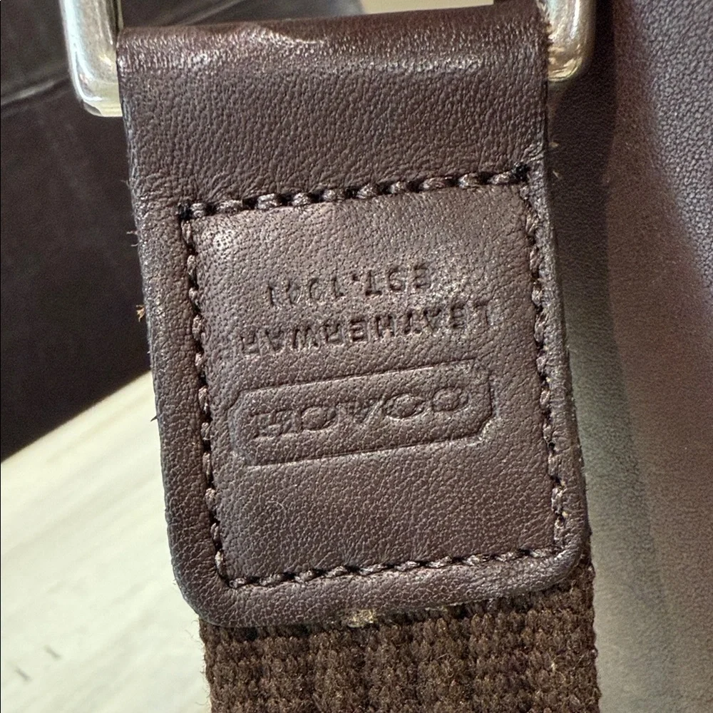 Vintage Coach Dark Brown Leatherwear Messenger/Crossbody Bag-AOD-9433